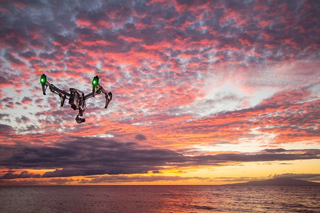 dron pod rudýn nebem
